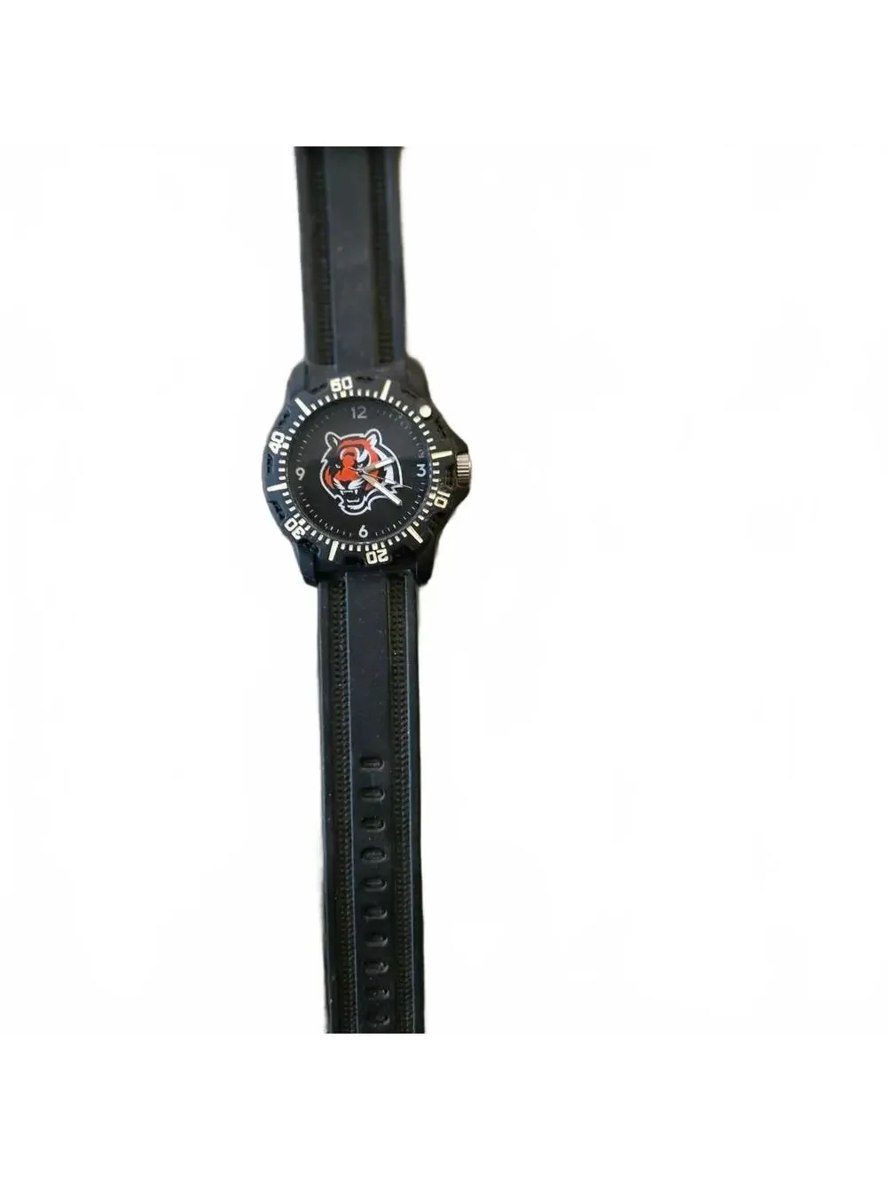 NFL Cincinnati Bengals Black Women's Watch with Team Logo, Good Condition